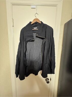 Black Lightweight  Zip Jacket
